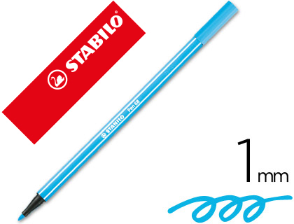 Rotulador acuarelable Stabilo Pen 68 tinta azul celeste